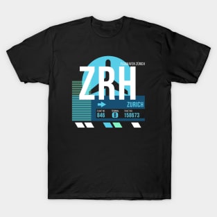 Zürich (ZRH) Airport Code Baggage Tag T-Shirt